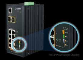 2S Usage Monitoring and Intelligent LED Indicator for Real-time Usage Via the power usage chart in the web management interface, the switch series enables the administrator to monitor the status of