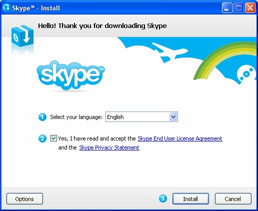 Skype Software Installation If you already have the latest version of the Skype software installed, you can cancel the Skype installation at
