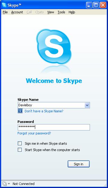 3 If you have a Skype account, the Create Account screen is not shown.
