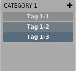 Preset Management Presets editing Edit Mode Colouring of Tags by status for selected presets Changing the Tag status for one selected preset changes it to the same status for all selected presets.