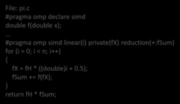 reduction(+:fsum) for (i = 0; i < n; i++) {