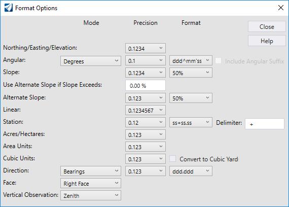 Note that the Precision and Format of the reported values can be set by