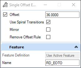 Feature Definition: Use Active Feature o. When prompted to Locate Element, select the inside right edge of travel. p. Left click to accept the 36 offset.