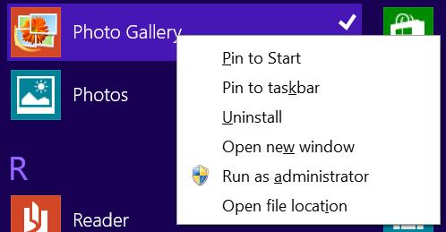 10 Explore Windows 8.1 Update 3. From the sub-menu, or click Pin to Start.. Resize, unpin, or remove a tile Context menus are now available when you right-click a tile. If you're using multi-touch: 1.