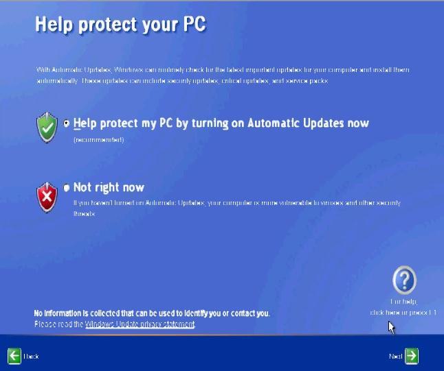 Chapter 3 27 4) On the Help protect your PC page (Figure 3-13), select Help protect my PC by