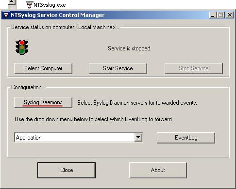 To download and configure NTSyslog: 1. Install NTSyslog to your organizational Domain Controller.