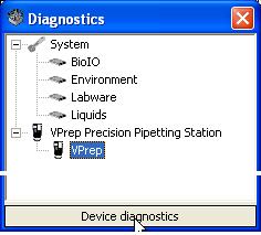 13 2. In the Diagnostics window, select thedevice. Expand the general name of the device, if necessary. 3. Click Device diagnostics.