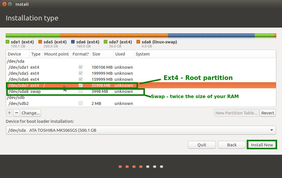 Once you are ready with Root, Swap, click on Install Now: Now in your