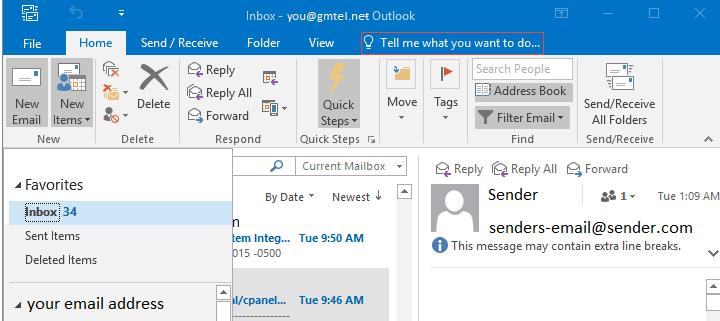 Changing Email Settings n Micrsft Outlk 2016 / Outlk 365 1.