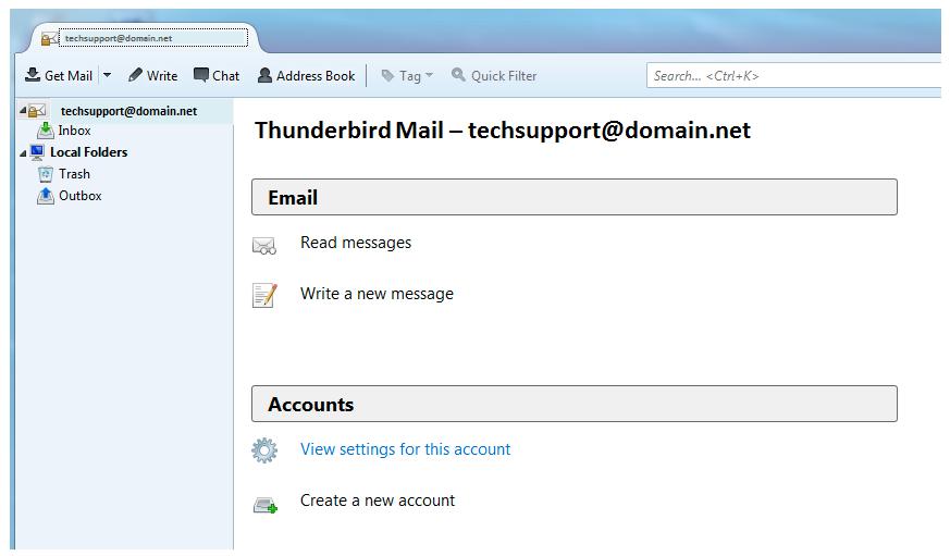 Changing Email Settings in Mzilla Thunderbird 1. Open Mzilla Thunderbird 2. In the left clumn, select the email address that yu want t access settings. 3. Click View Settings fr this Accunt.