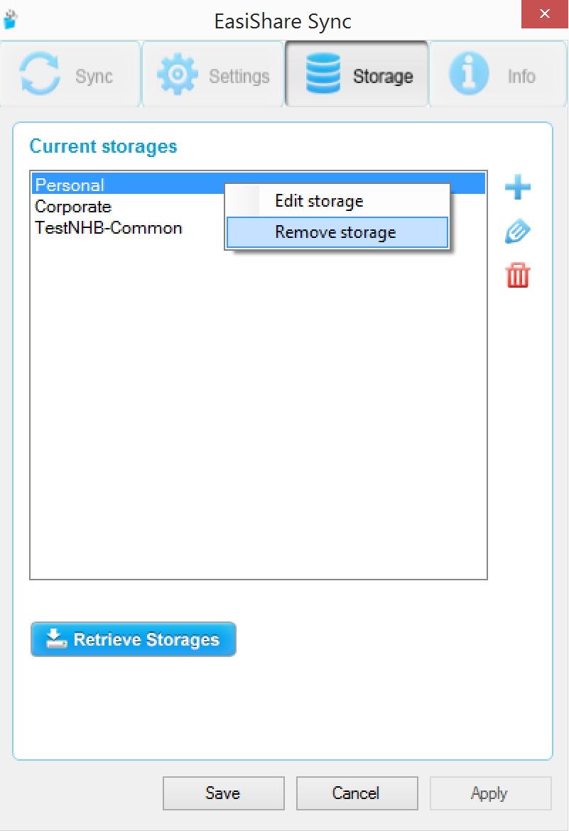 5. Right click the storage that you have selected 6.