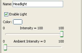 WireFusion 5 Volume II: 3D Reference Figure 79: Lights settings Enable Light (text) Sets the name of the selected light source. Enable Light (checkbox) Mark this checkbox to enable/activate the light.