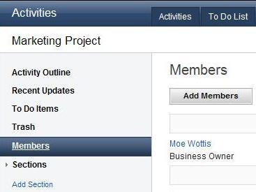 Adding members to a standard actiity To gie a person access to a standard actiity, you can add the person as a member. You must be an author or an owner of an actiity to add members.