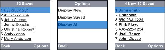 Options-Display All When in the Display Saved Screen press the softkey Options.