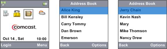 Searching a Contact in the Address Book This feature allows you to search an existing contact from the Address Book.