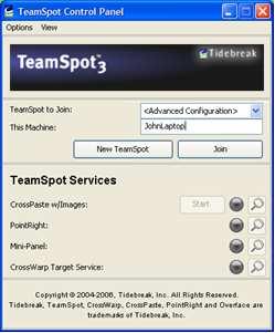 Installing and Connecting (Windows XP/2000) ❶ Determine the URL of the TeamSpot The address of the TeamSpot Host is typically posted prominently in the area.