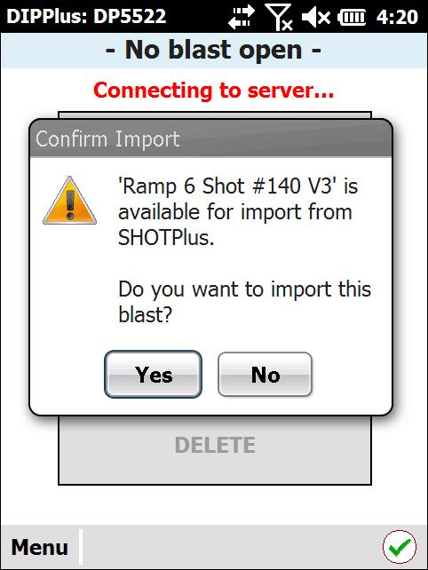 Imprting a blast frm SHOTPlus Imprting a blast frm SHOTPlus has been simplified.