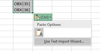 3. Use the Text Import Wizard to parse