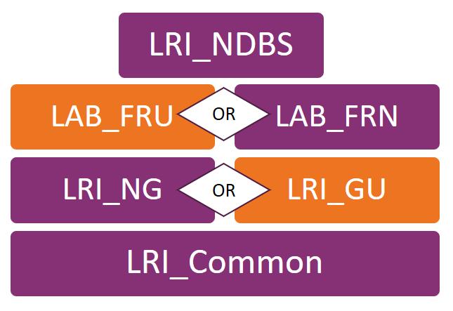 blood spot screening. In this NDBS result example, selected profile components are in purple: The LRI_NDBS profile component has been selected.