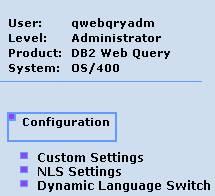 Step 2: Login to the DB2 Web Query console with the QWEBQRYADM user id, this is necessary so that the NLS