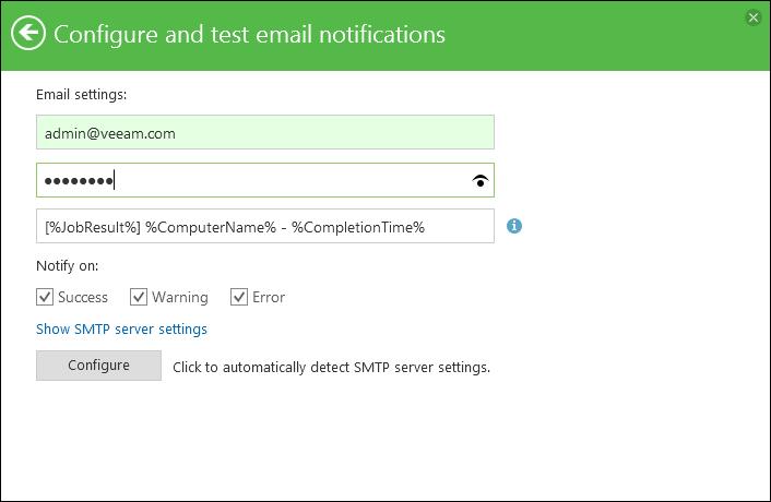 To disable email notifications, clear the Enable email notifications check box in the Settings tab of the Control Panel.