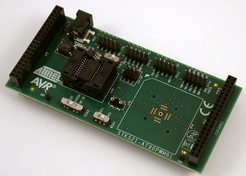Section 1 Introduction The Atmel AVR STK 521 kit is made of the Atmel AVR STK521 board. The STK521 board is a top module for the Atmel STK500 development board from Atmel Corporation.