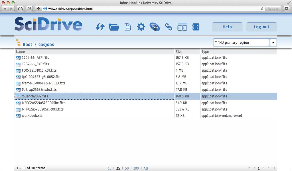 SciDrive: astro-centric cloud storage 12 Controlled data sharing Single sign-on Deployable as virtual machine Automatic Metadata Extraction Extract tabular