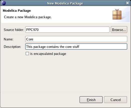 Other... Select the Modelica option from the dialog presented and click OK. 8.2 Creating a Project To start a new project, use the New Modelica Project Wizard.