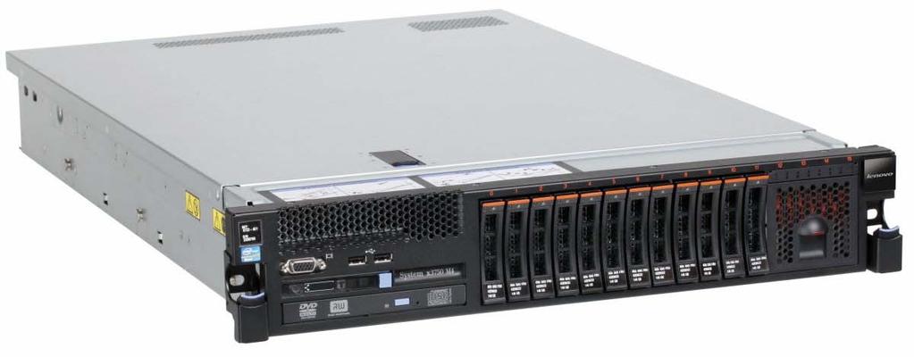 The x3750 M4 provides maximum storage density, with flexible PCI and 10 Gb Ethernet networking options in a 2U form factor.