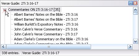 specifically on the verse(s): Sample Verse Guide, showing commentaries