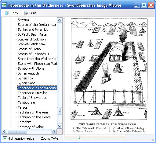 61 6 SwordSearcher 5 The Image Viewer SwordSearcher includes hundreds of illustrations, maps and charts. These are viewed with the Image Viewer.