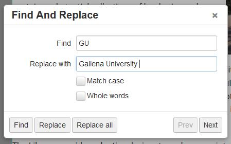 Notable changes include: Find and Replace: The new modal allows users to perform a simple Find or a Find and Replace from the same tab.