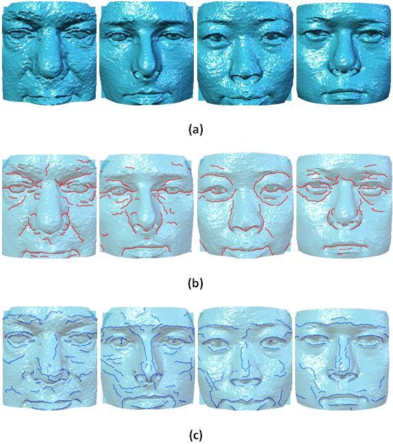 Fg. 5. The effect of W on recognton rate. Fg. 4. Sample 3D faces used n our experments. (a) Normalzed faces, (b) Rdge data, (c) Valley data. IV. EXPERIMENTS AND RESULTS The FRGC v2.