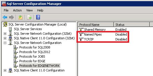 Select SQL Server Network Configuration 3.