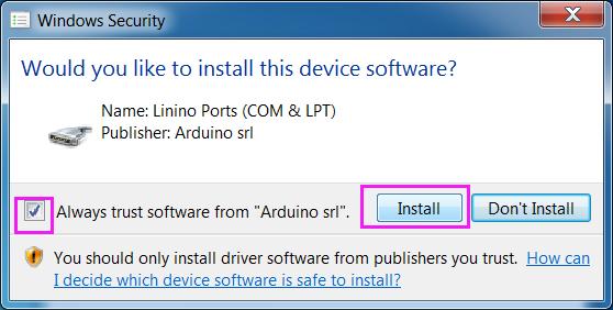 Then an Arduino icon will appear on the desktop: Add the Library 1.