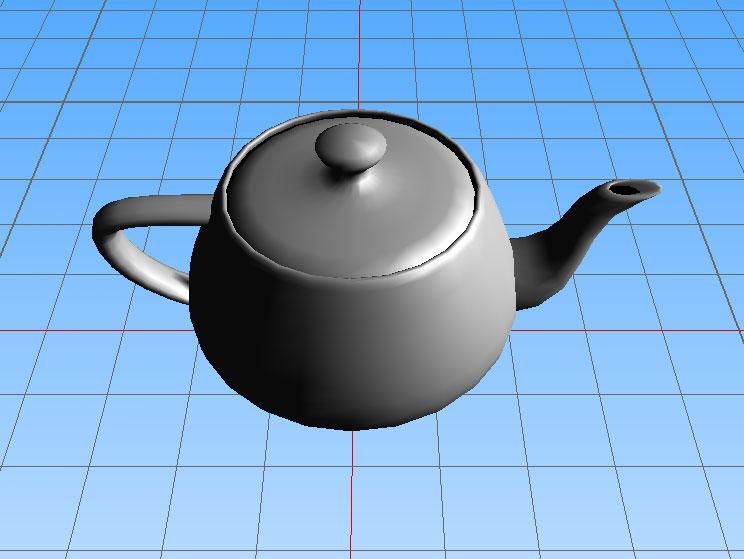 24 The second model attempted was a teapot. See Figure 15. The teapot was chosen because it is a fairly well-known example of a difficult shape for shadowing.