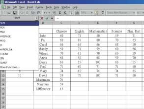 For example, the SUM function is commonly used in Excel and it calculates the sum of a row or a column quickly.