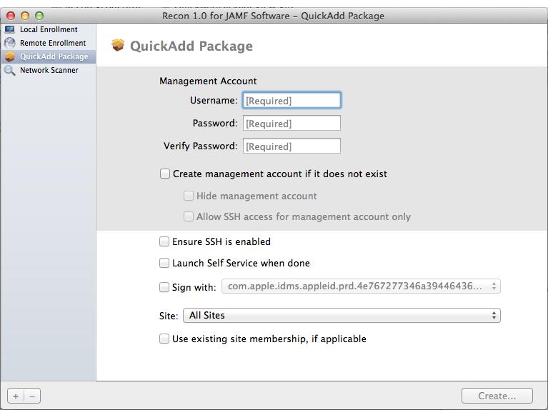 Enroll Computers Using a QuickAdd Package You can use Recon to create a QuickAdd package that enrolls OS X computers when it is installed.