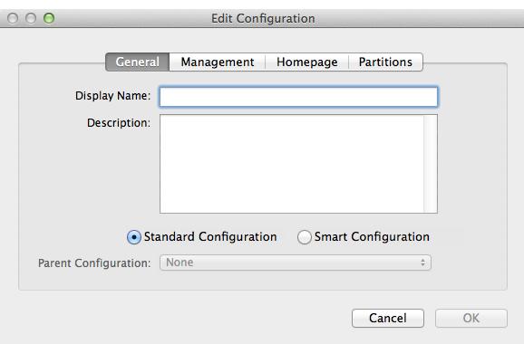Create a Configuration After you add an OS package to Casper Admin, create the configuration that you will use to image computers.