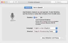The Spoken Word OS X El Capitan not only has numerous options for adding text to documents, emails and messages; it also has a dictation function so that you can speak what you want to appear on