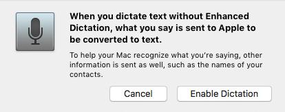 To set up and use the Dictation feature: Click on the Dictation tab in System Preferences > Keyboard Click the On button to enable Dictation 3 Click on the Enable Dictation button Punctuation can be