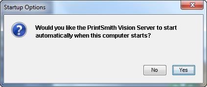 Installing the PrintSmith Vision Server 25 15. The installation of the PrintSmith Vision server now continues.