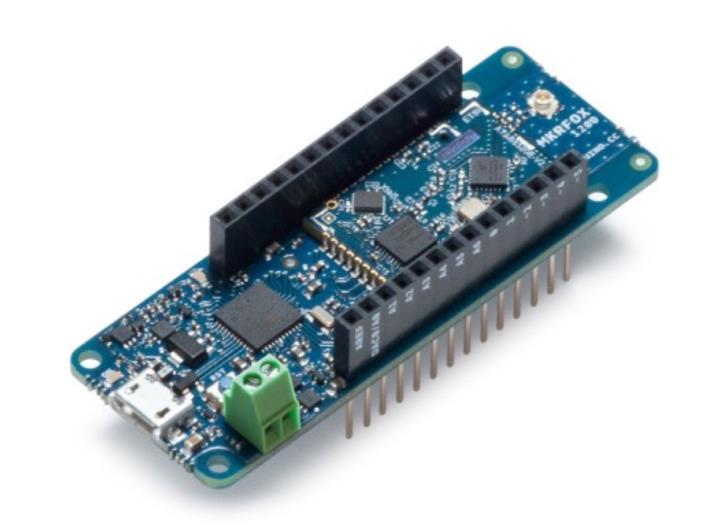 Arduino MKR FOX 1200 Similar to the MKR WAN 1300 but using the Sigfox network is the Arduino MKR FOX 1200.