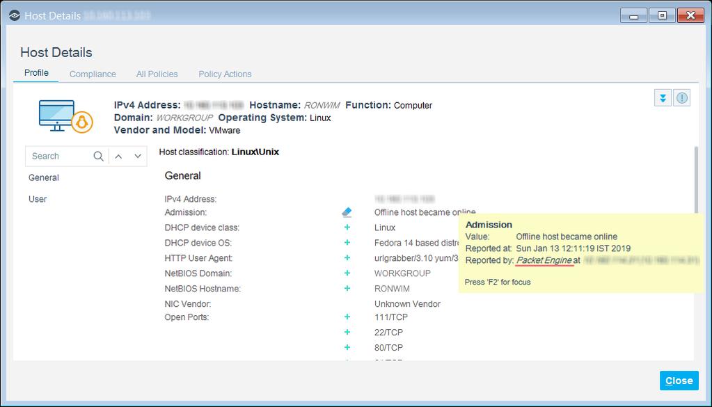 How It Works Information reported to Forescout 8.1 based on parsed traffic is stored as host properties.