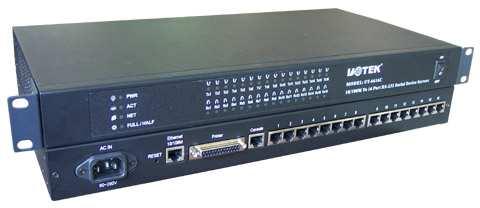 to the network of the RS232/422/485 serial device.