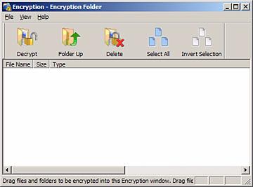 5. Managing Security Creating an Encryption Folder 3. Click Security in the Command panel to open the Security window. The Security window opens. 4. Click Encryption in the Security window.