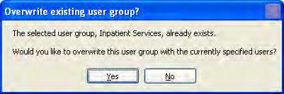 3. Once all changes have been made to the user group, click on the Save User Group tab.