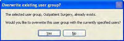 3. Once all changes have been made to the user group, click on the Save User Group tab.