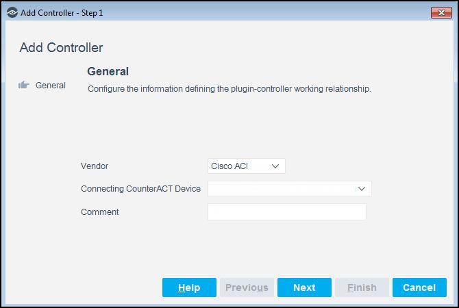 General In the General pane (Step 1), configure basic information needed by the plugin to monitor an ACI fabric of a Cisco ACI software-defined network.