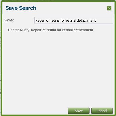 The Saved Searches button indicates the number of searches you saved. To retrieve your saved search results: 1.